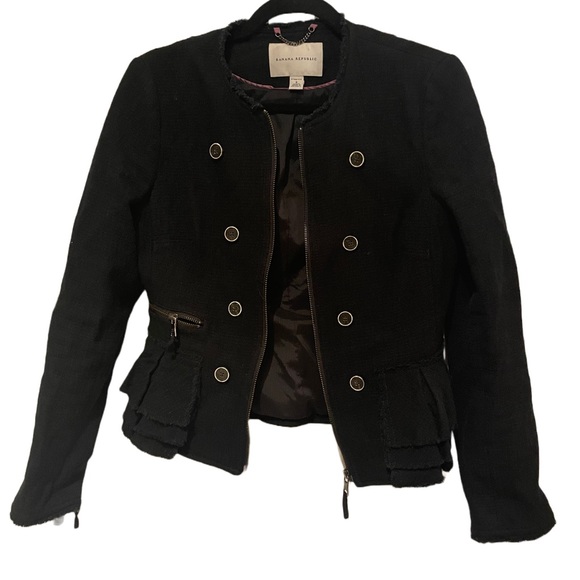 Banana Republic Jackets & Blazers - Banana Republic | Black Tweed Blazer | Size 8